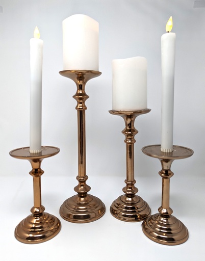 Rose Gold Pillar or Taper Candle Holders 