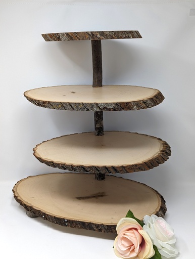 [HOSACC-CCSTAND-TIERED-WD] Tiered Wood Round Cupcake Stand