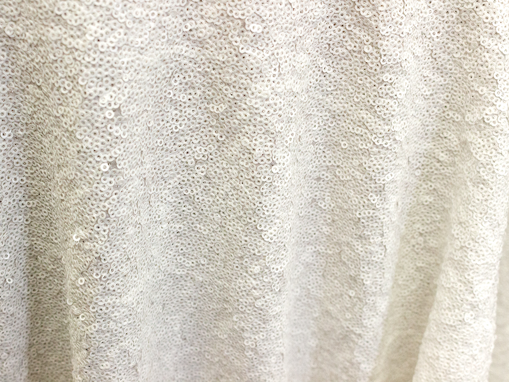 White Sequin Tablecloth