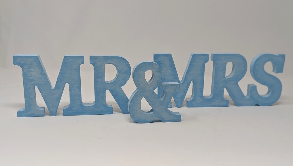 Sign Mr & Mrs (Blue) #55 (A,B,C)