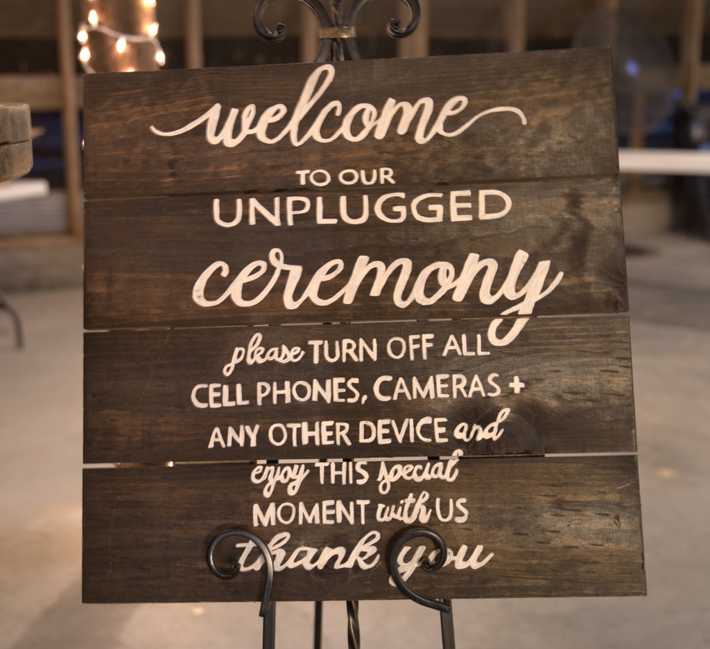 Sign: Unplugged Ceremony, Wood
