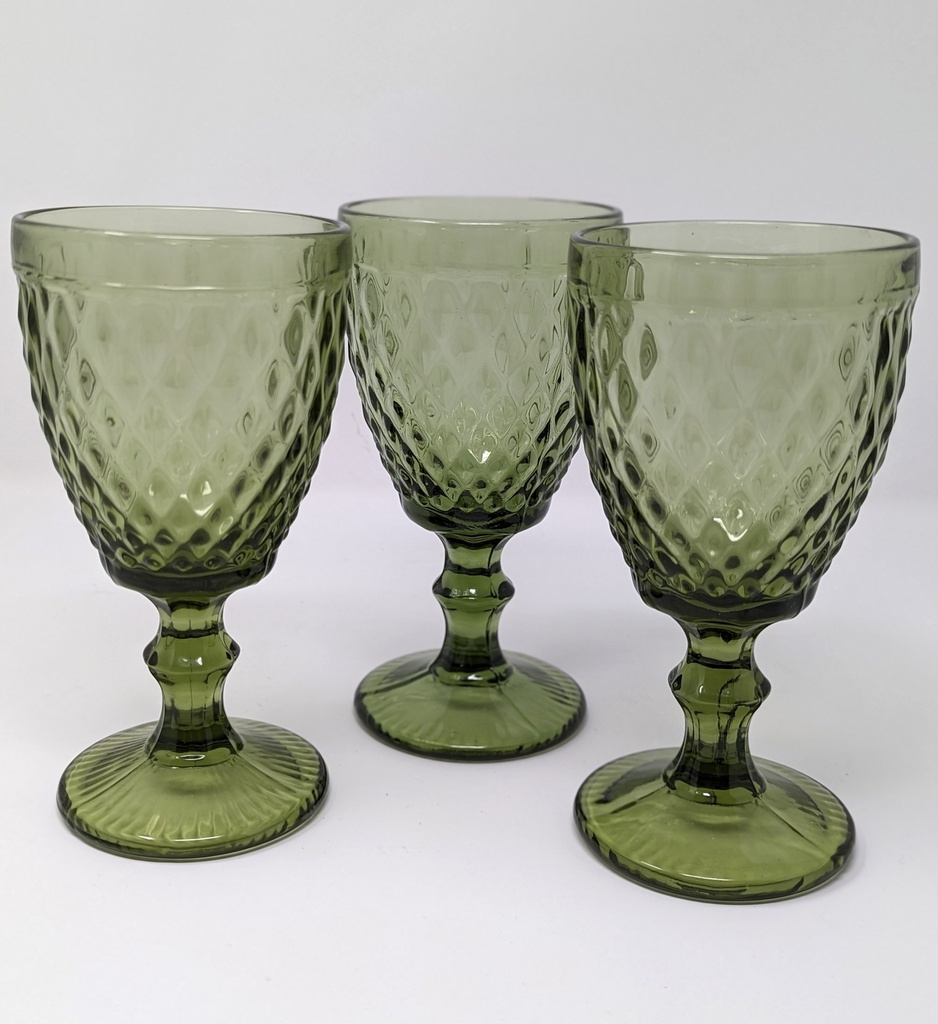 Jewel Toned Faceted Goblets