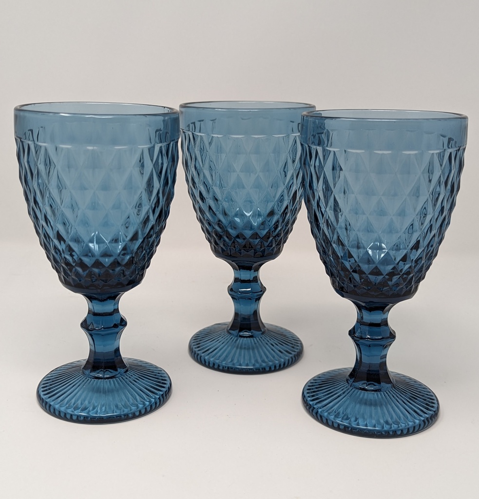 Jewel Toned Faceted Goblets