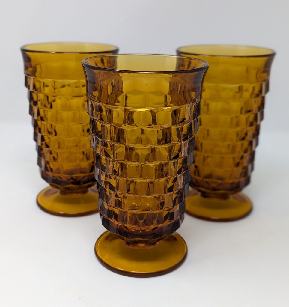 Amber Faceted Tumbler