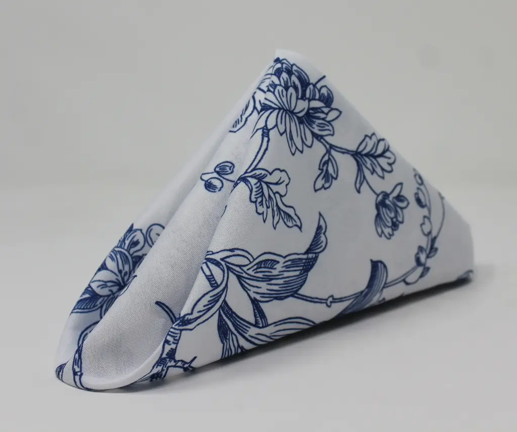 Blue French Toile Floral Napkins