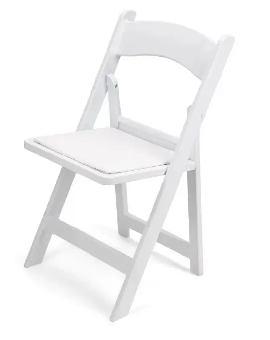 White Resin Folding Chair