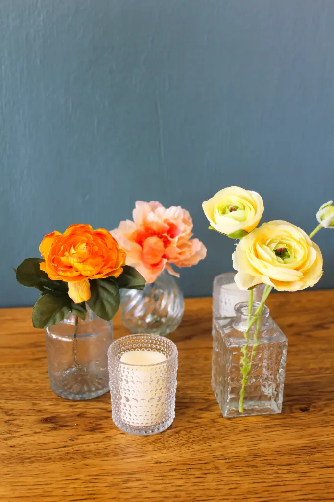 Clear Textured Bud Vases