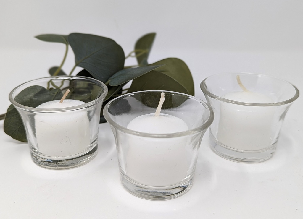 Clear Fluted Glass Votive