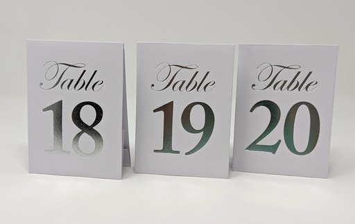 [TBDECOR-TB#-PAPER-WTE/SLV] Paper Table Numbers