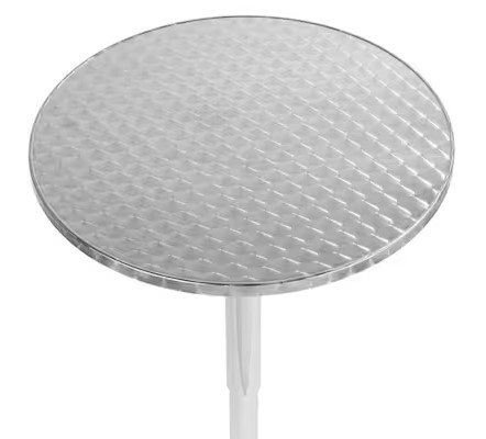 Cocktail Table Silver Adjustable