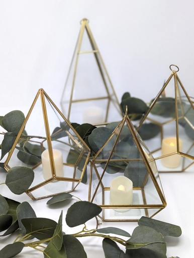 [LAN-TERR-TRIANG-GOLD] Gold Terrarium